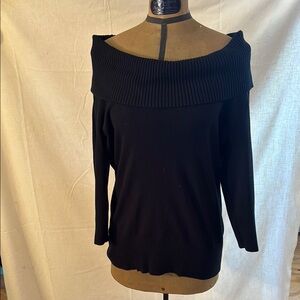 Black Off-Shoulder Sweater